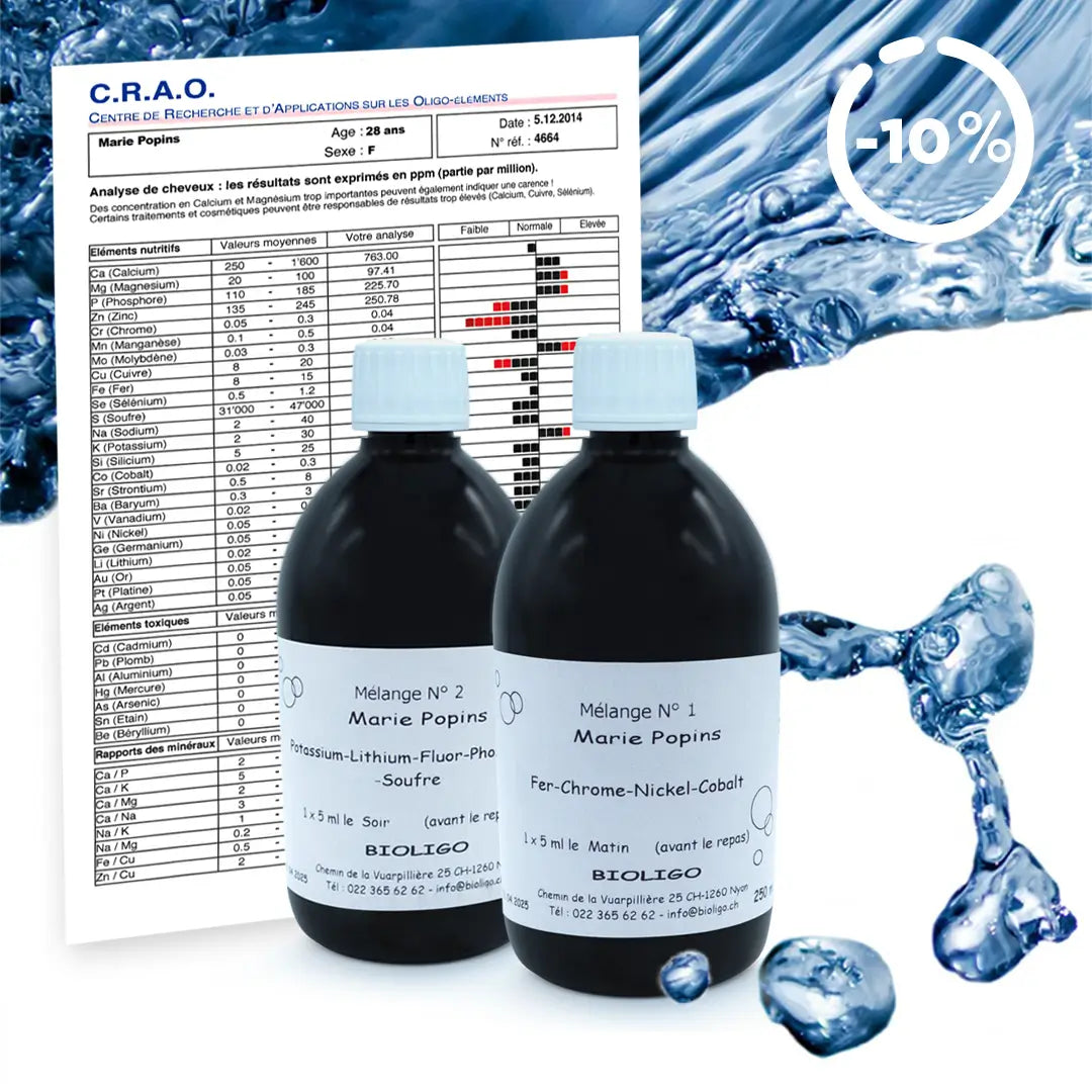 Analyse de cheveux et cure personnalisee