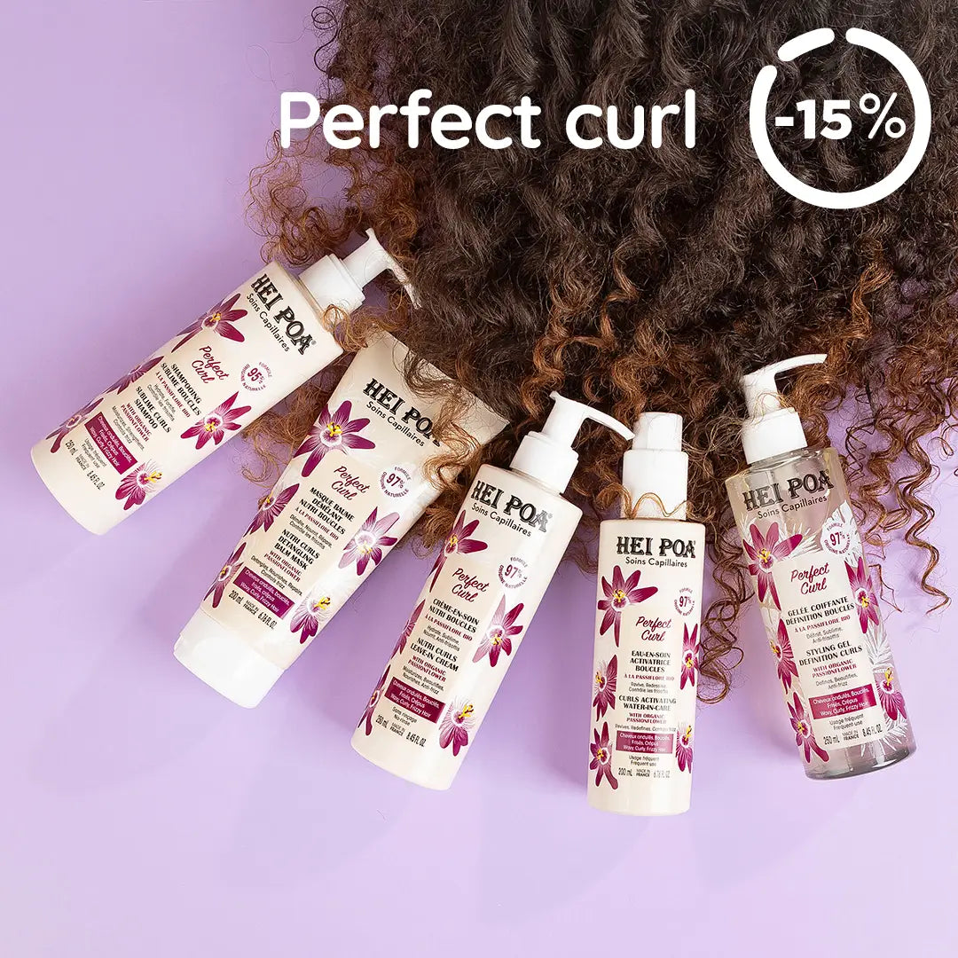 Hei Poa Pack Routine Complète Perfect Curl - Cheveux texturés : bouclés, ondulés, frisés ou crépus