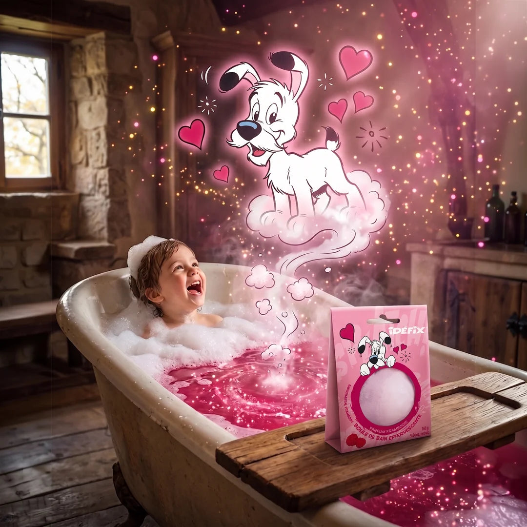 Boule de bain Idéfix, parfum framboise