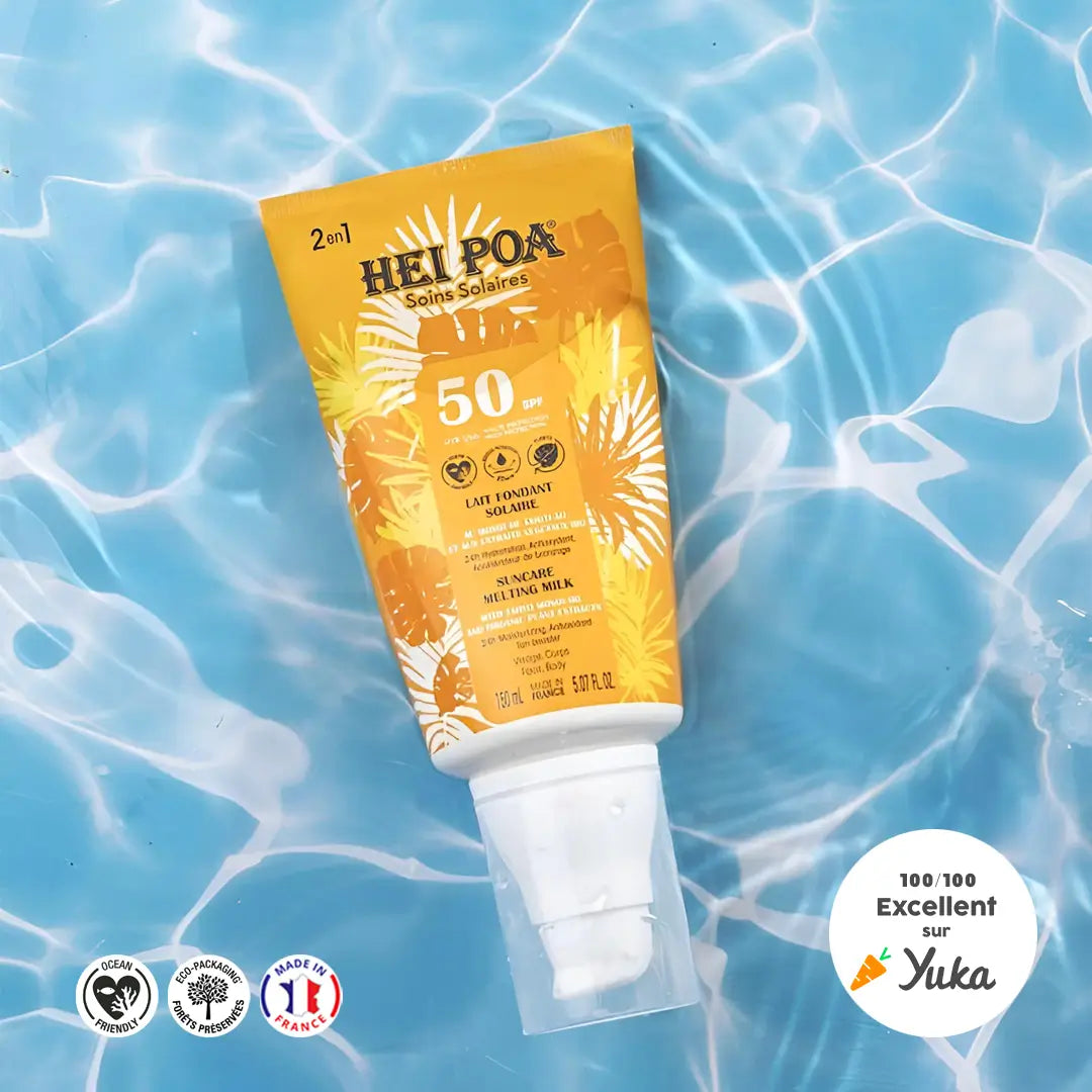 Hei Poa - Lait Fondant Solaire SPF50 au Monoï - Corps &amp; Visage