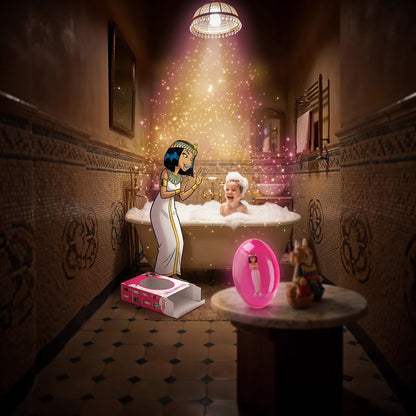 Savon, parfum framboise avec sa figurine Cléopâtre