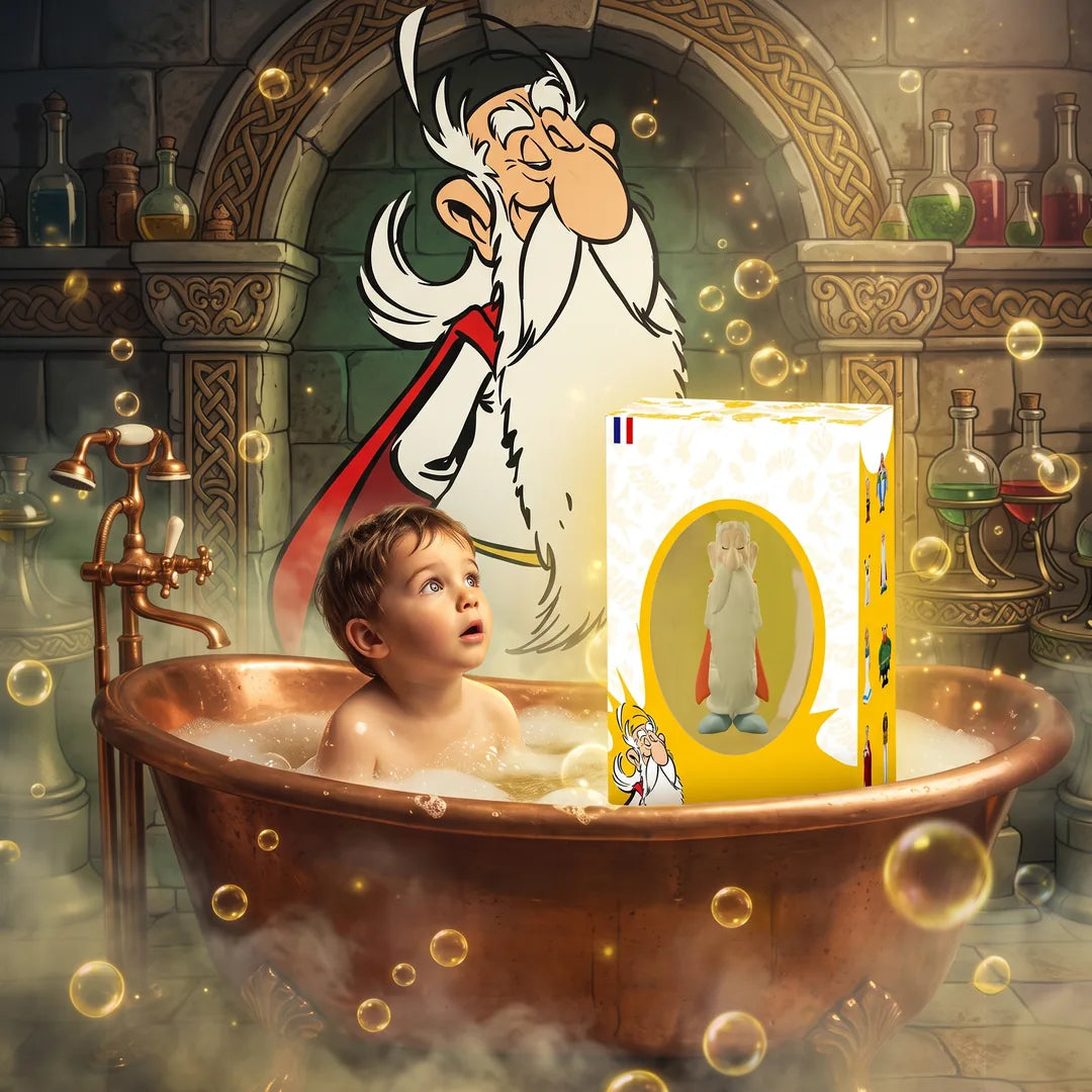 Savon, parfum vanille avec sa figurine Panoramix