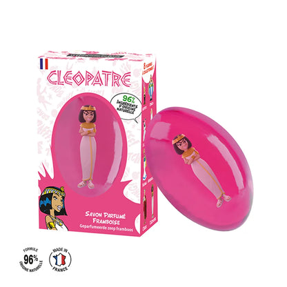 Seife mit Himbeerduft und einer Kleopatra-Figur