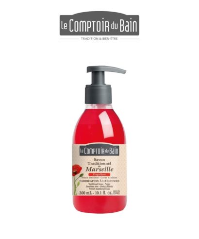 Savon de Marseille Liquide Coquelicot 300ml Comptoir du Bain Laboratoires Bioligo