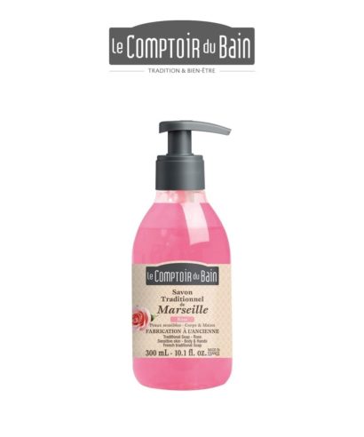 Savon de Marseille Liquide Rose 300ml Comptoir du Bain Laboratoires Bioligo