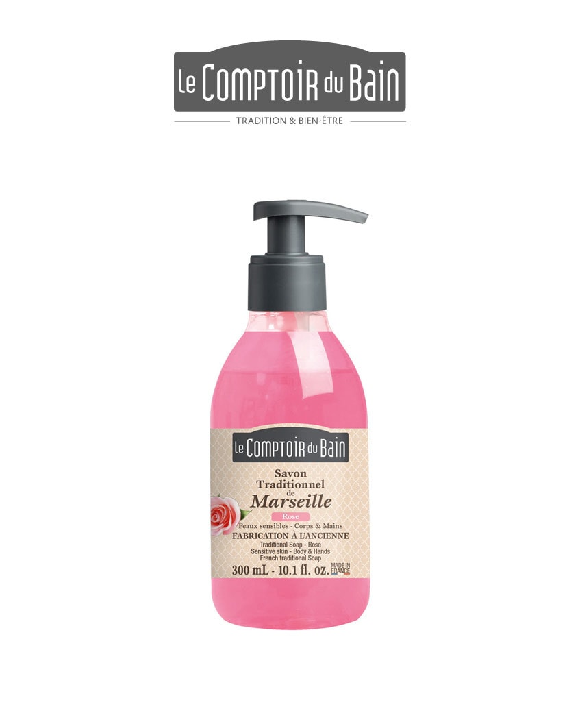 Savon de Marseille Liquide Rose 300ml Comptoir du Bain Laboratoires Bioligo