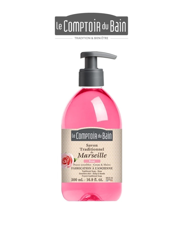 Savon de Marseille Liquide Rose 500ml Comptoir du Bain Laboratoires Bioligo