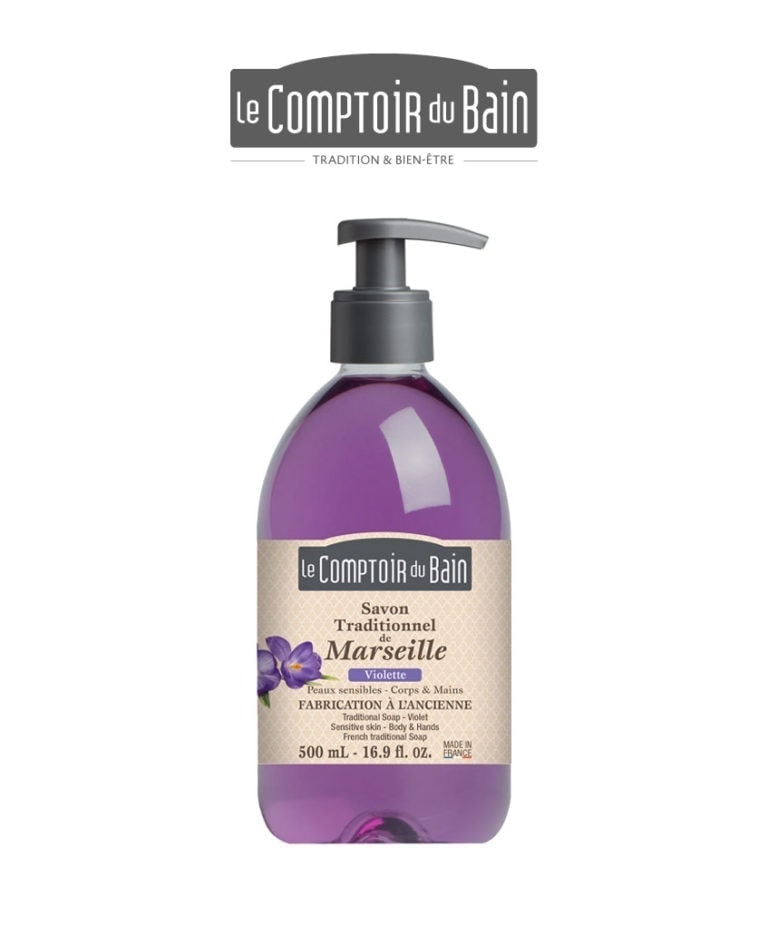 Savon de Marseille Violette 500ml Comptoir du Bain Laboratoires Bioligo