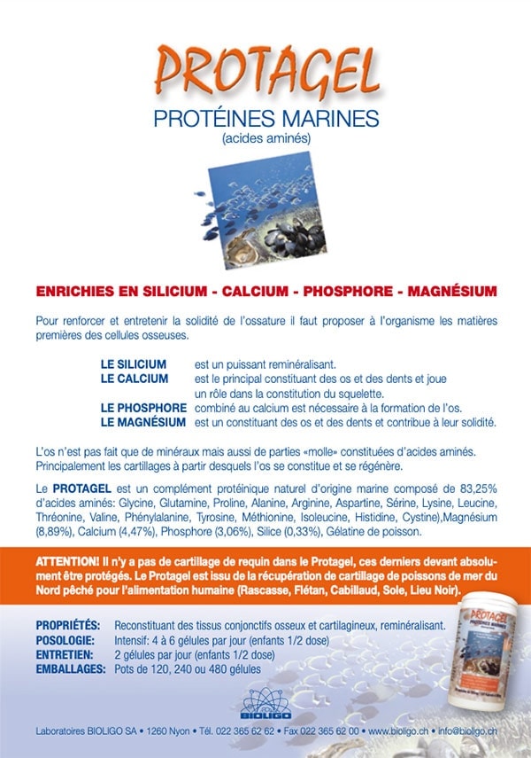 Protagel (PDF) Protéines marines Acides aminés Laboratoires Bioligo