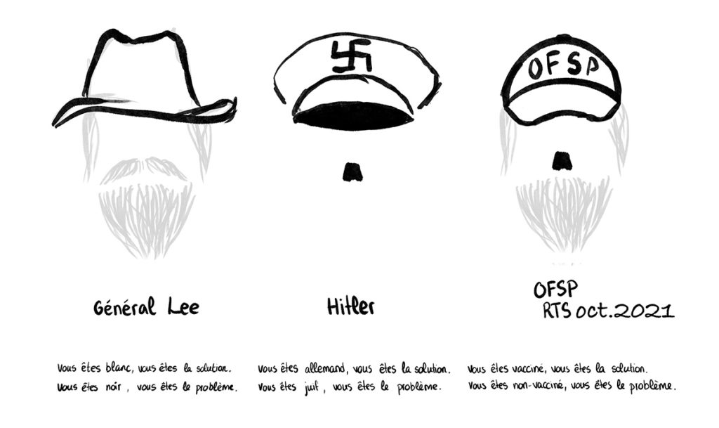 Illustration Général Lee Hitler OFSP RTS-oct-2021 Laboratoires Bioligo