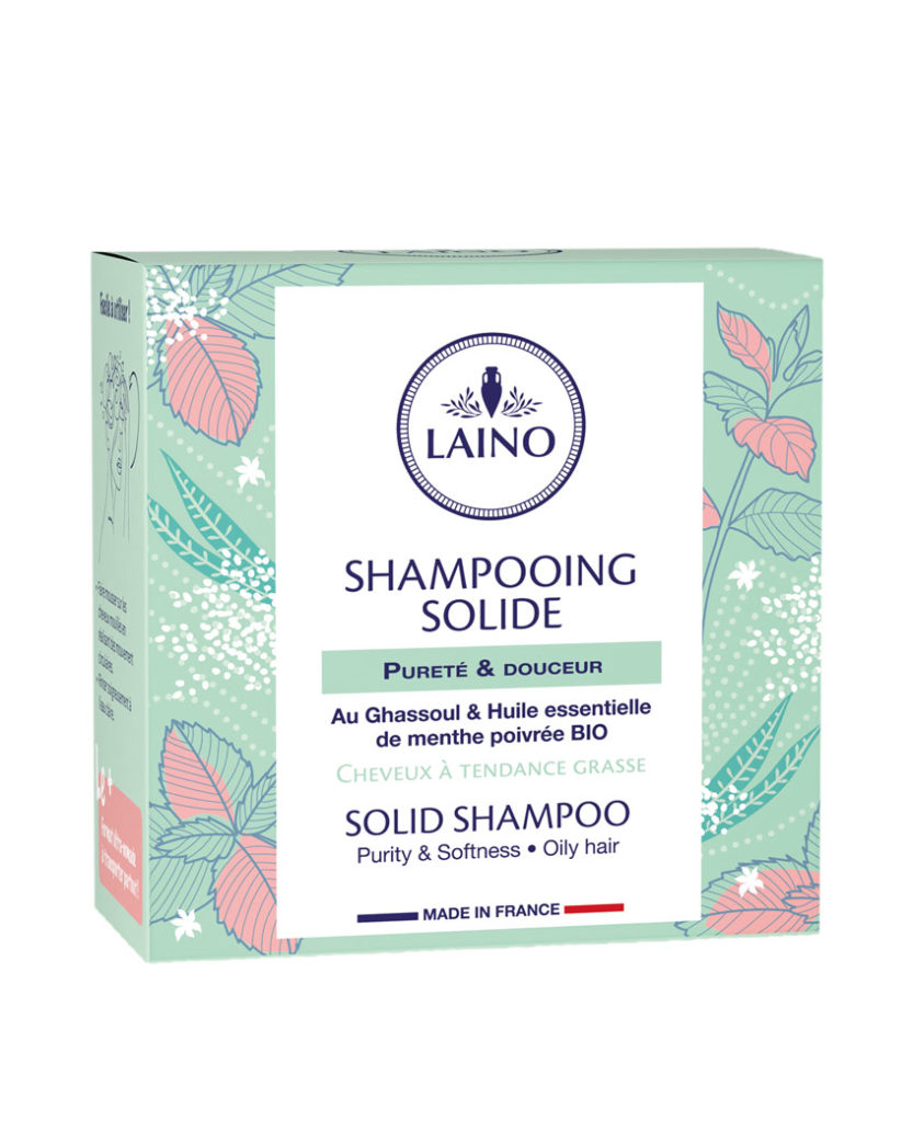 Shampoing solide Cheveux gras Ghassoul/Menthe Laino Laboratoires Bioligo