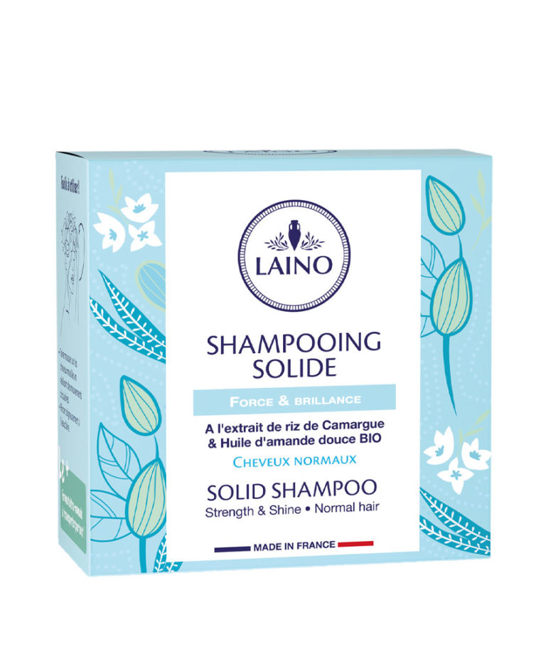 Shampoing solide Cheveux normaux riz/amande Laino Laboratoires Bioligo