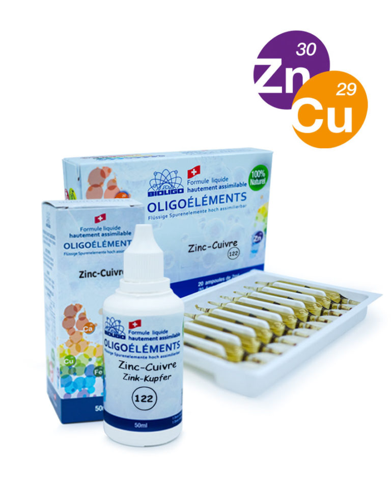 Montage Zinc cuivre oligoélément unitaire Laboratoires Bioligo