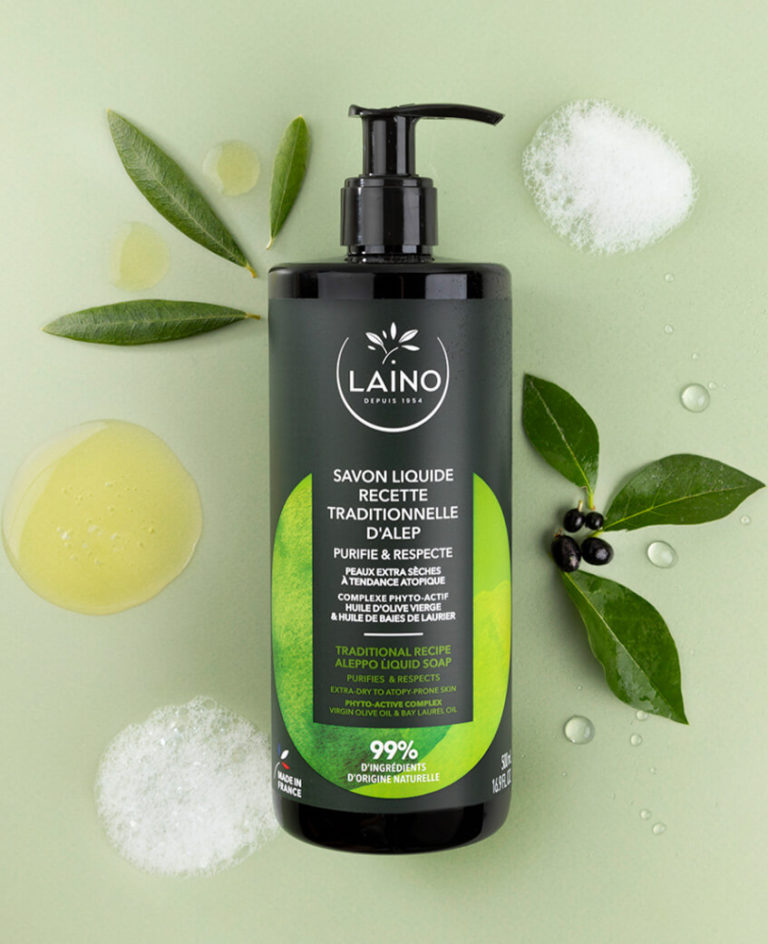 savon alep liquide 500ml laino laboratoires bioligo