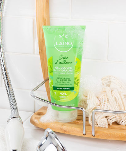 shampooing gel douche the vert laino laboratoires bioligo